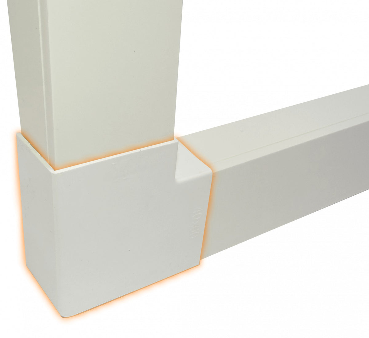 QN6P LINKCHIP 60x40mm Angulo Plano Blanco CCA-6040-AP. para Canaleta QN6W.