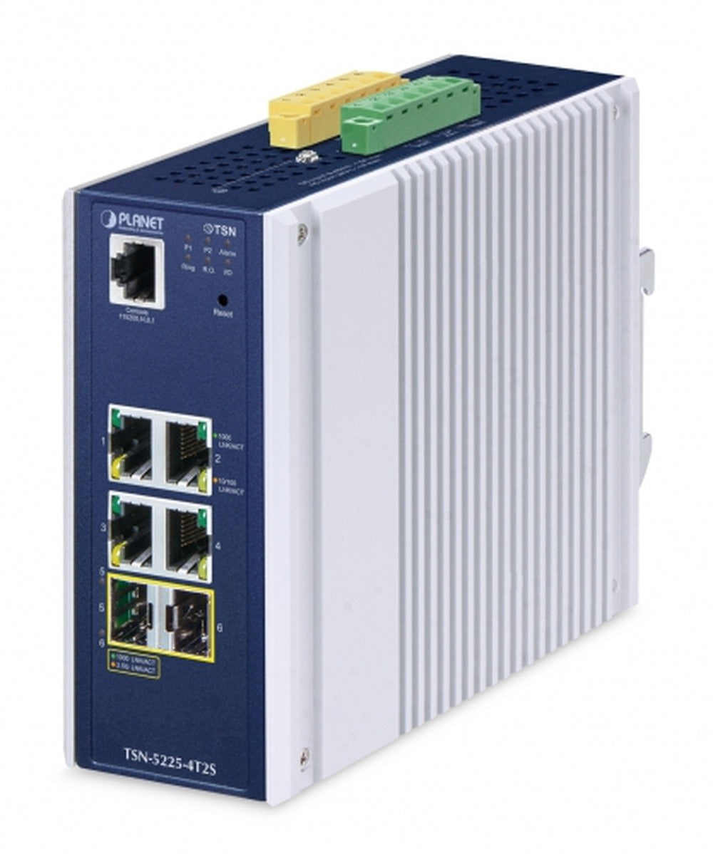 Switch Ethernet TSN Administrado SFP Industrial L2+ de 4 Puertos 10/100/1000T + 2 Puertos 1G/2.5G