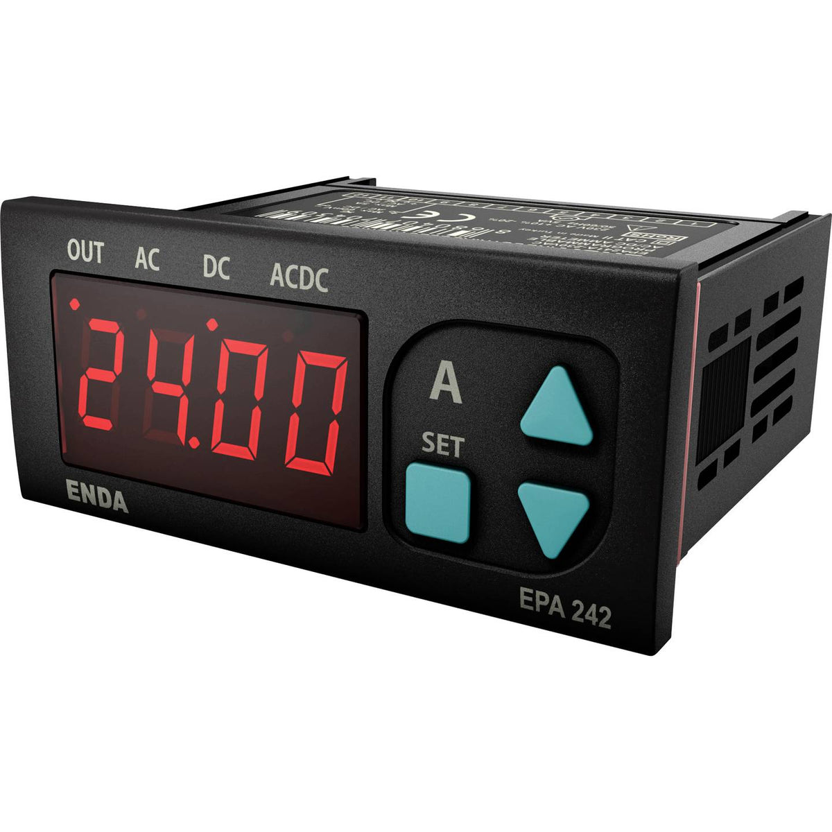 Digital rack-mount meter ±5 A/AC/DC, LED, 230VAC, Current monitoring over relay output
