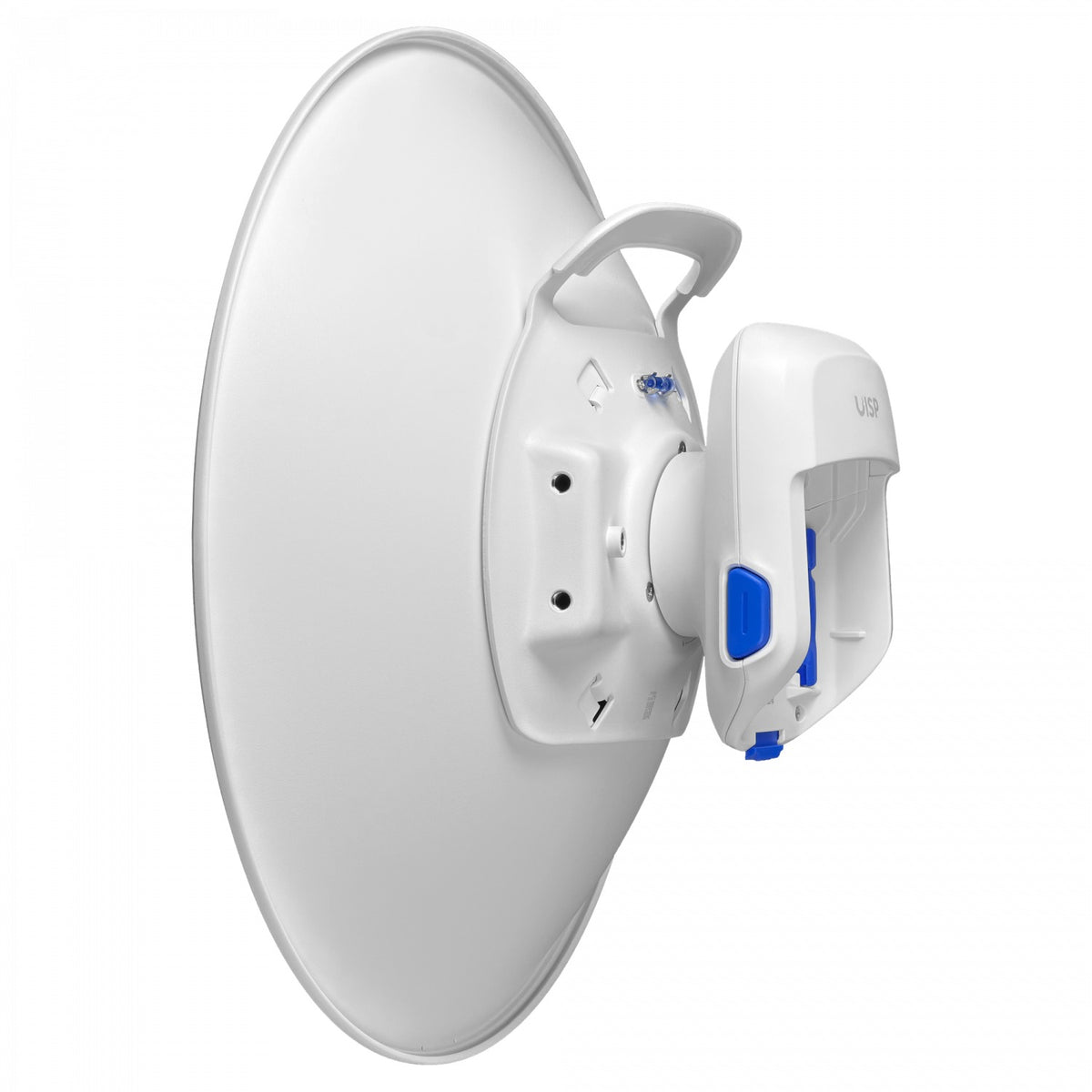 UISP-DISH-MINI. Antena parabólica UI de 26 dBi, 42 cm, banda 5,15–6,87 GHz, apertura 6x8°, para 5 GHz y 6 GHz, IPX6 UBIQUITI