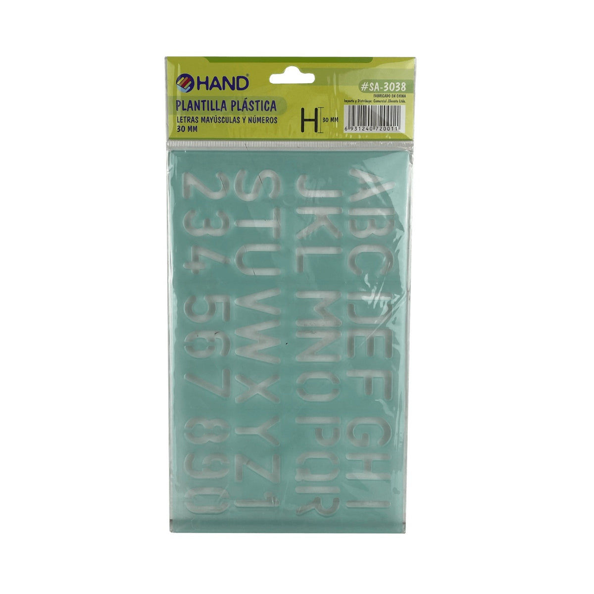 NORMOG Plantilla de Estarcir Plástica Letras y Cifras 30mm 150x240x2mm