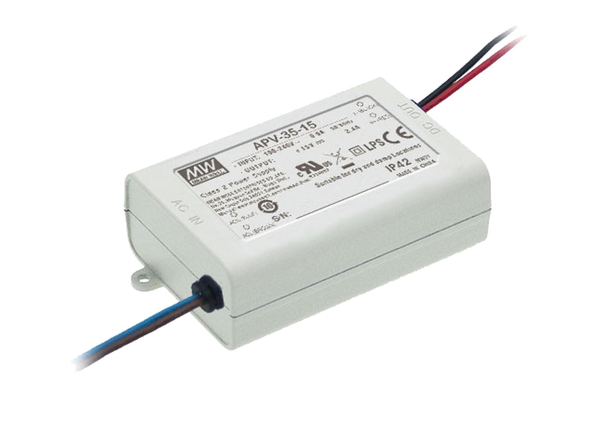 Driver LED plástico voltaje 35W APV-35 - 15V