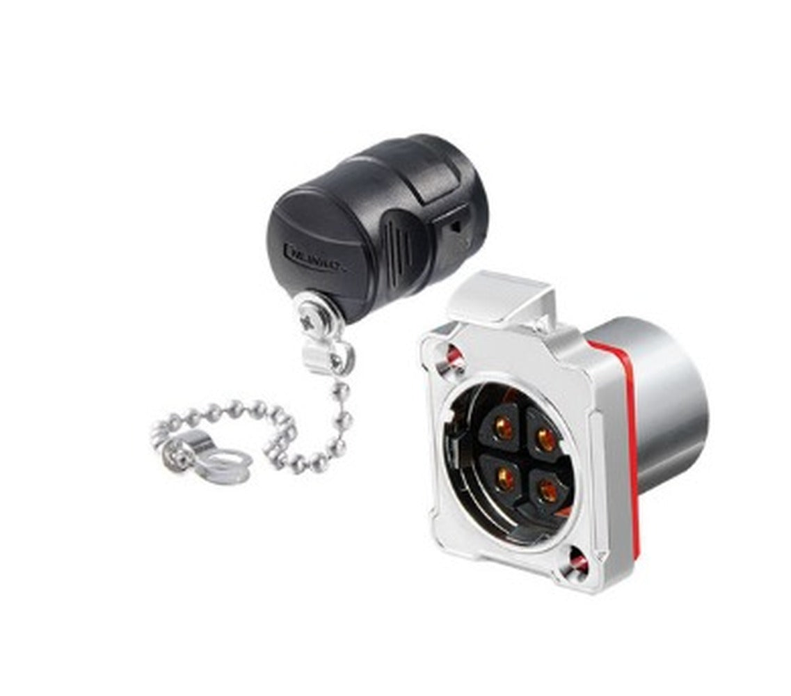 Conector Serie BD-24 Hembra 4 Pines Socket Bloqueo Metálico CNLINKO