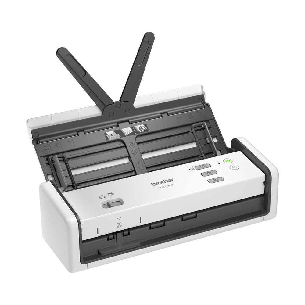 Brother ADS-1300 escaner Escáner con alimentador automático de documentos (ADF) 600 x 600 DPI A4 Blanco