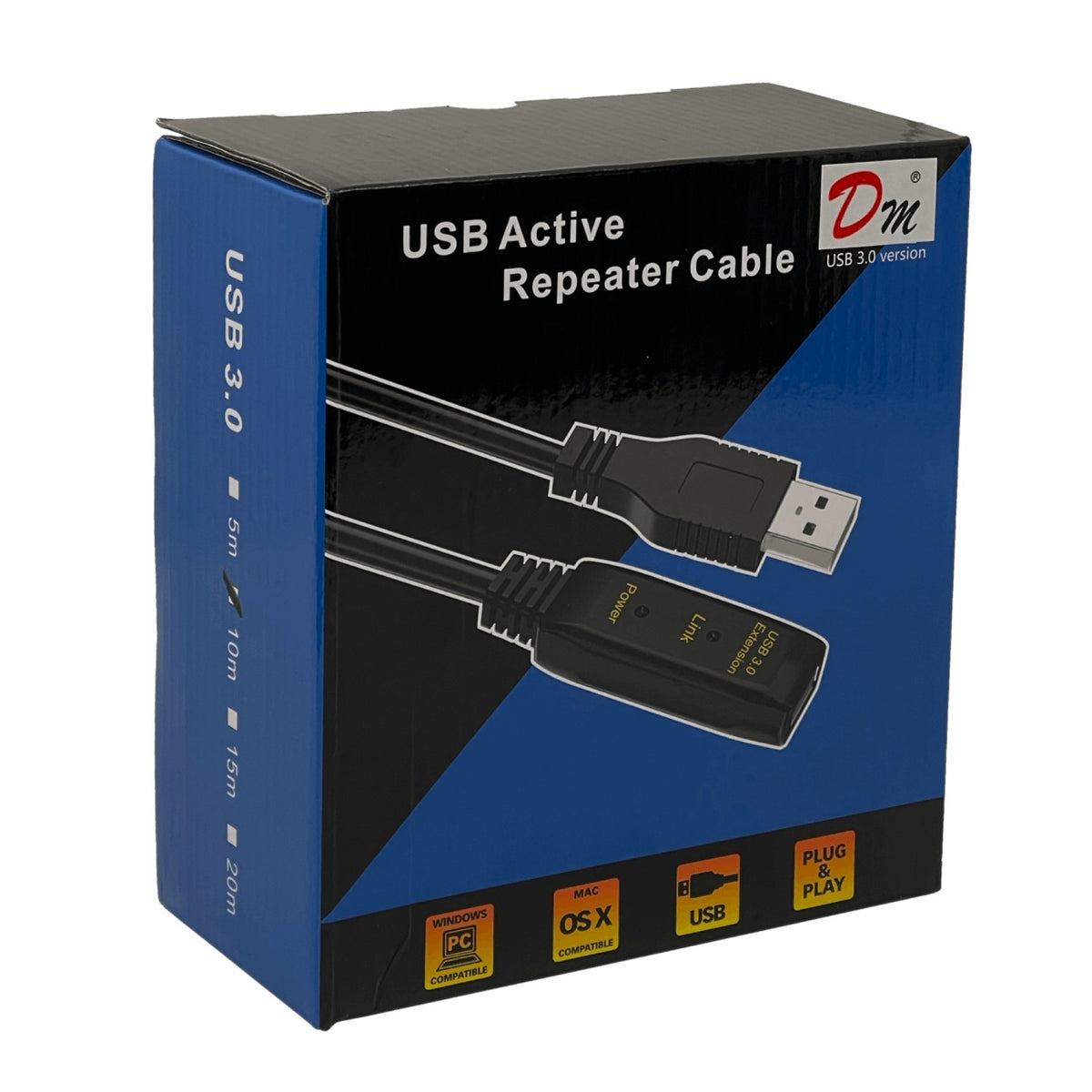 USB3EX10. Cable USB3.0 10mt A-M A-H AM-AH Extension Activa Repetidora 5Gbps