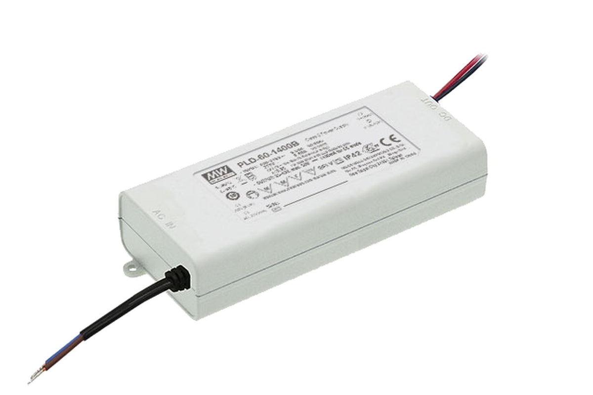 Driver LED plástico corriente PFC 60W PLD-60 - 500mA (comúnmente usado)