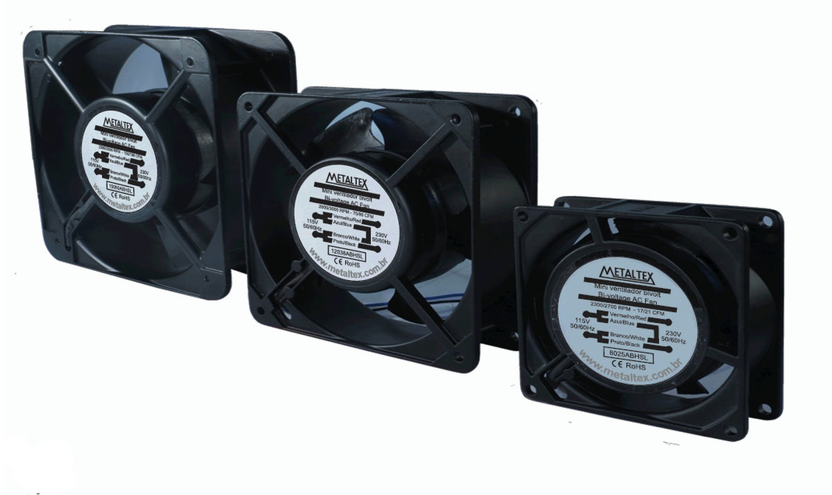 Ventilador de panel 225x225x80 mm, rodamiento de esfera, 2300/2600 RPM, 220 VCA