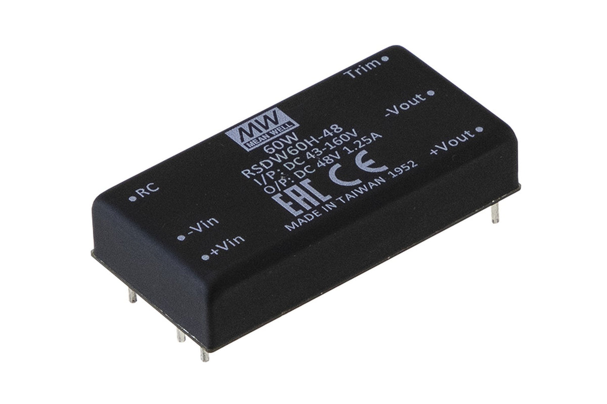 Conversor DC-DC módulo DIP ferroviario 60W RSD-RDDW60 - 18 a 75VDC - 3.3V