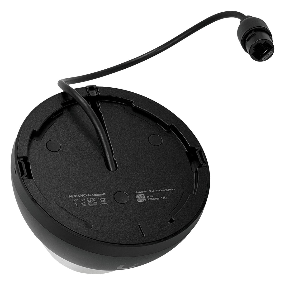 UVC-AI-DOME-B. Cámara IP UI UI Domo Negro 4K V110º 1-100 IR40m IK10 con Micrófono/Altavoz y PoE requerido UBIQUITI