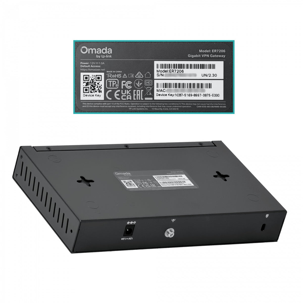 ER7206 TP-LINK 1-SFP-WAN/LAN 5-1000 WAN/LAN USB-WAN Enrutador Omada inc-12V/1A