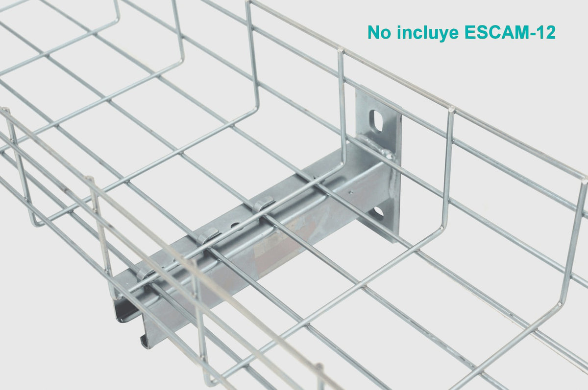 ESCAM-12W LINKCHIP Base de Montaje en Pared 239x133mm (23cm) para Escalerilla Portacables, Soporte Strut
