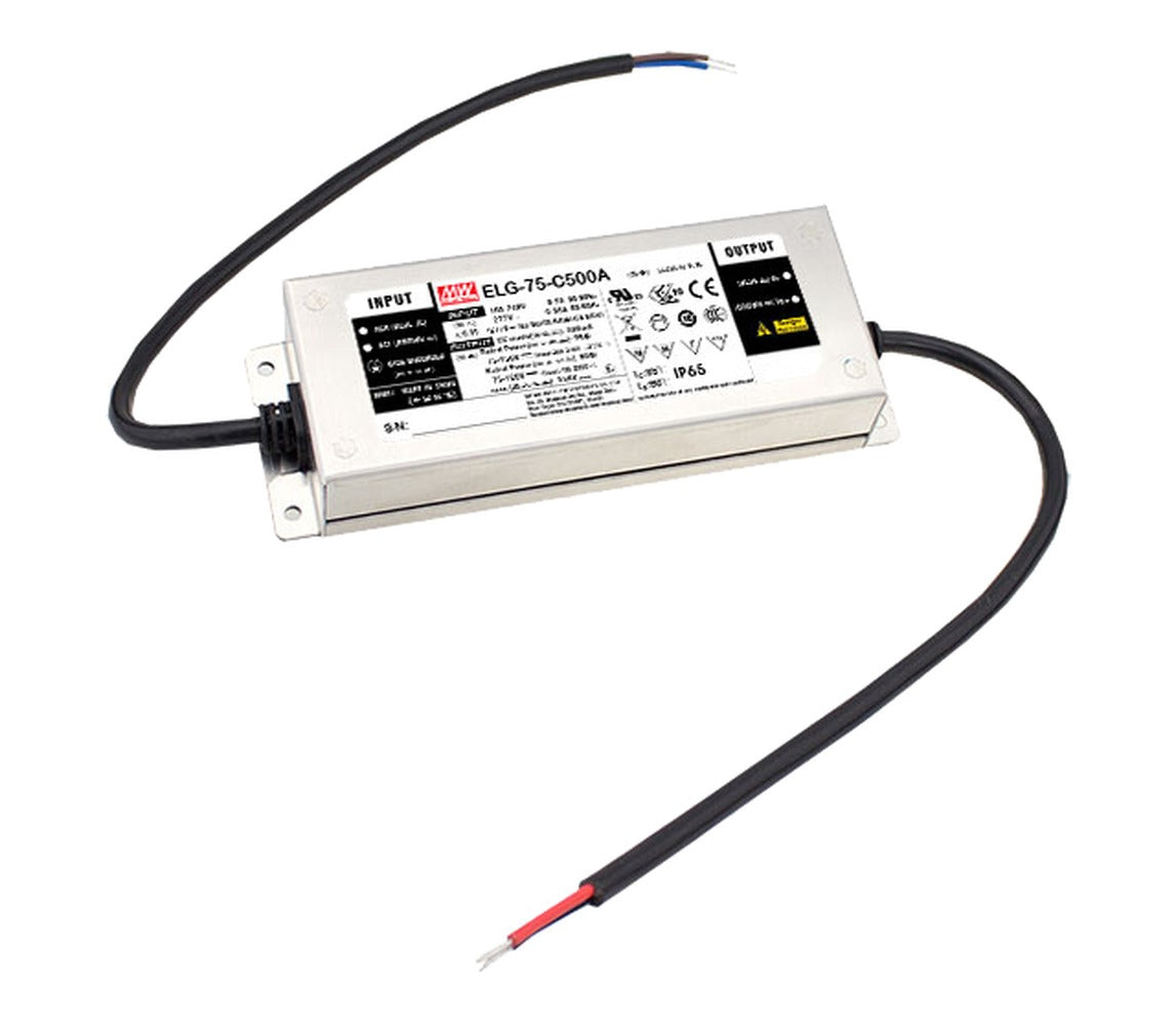 Driver LED carcasa metálica corriente opcional DALI 75W ELG-75-C - 1400mA - B - 3 en 1 (1-10V, Resistor, PWM)