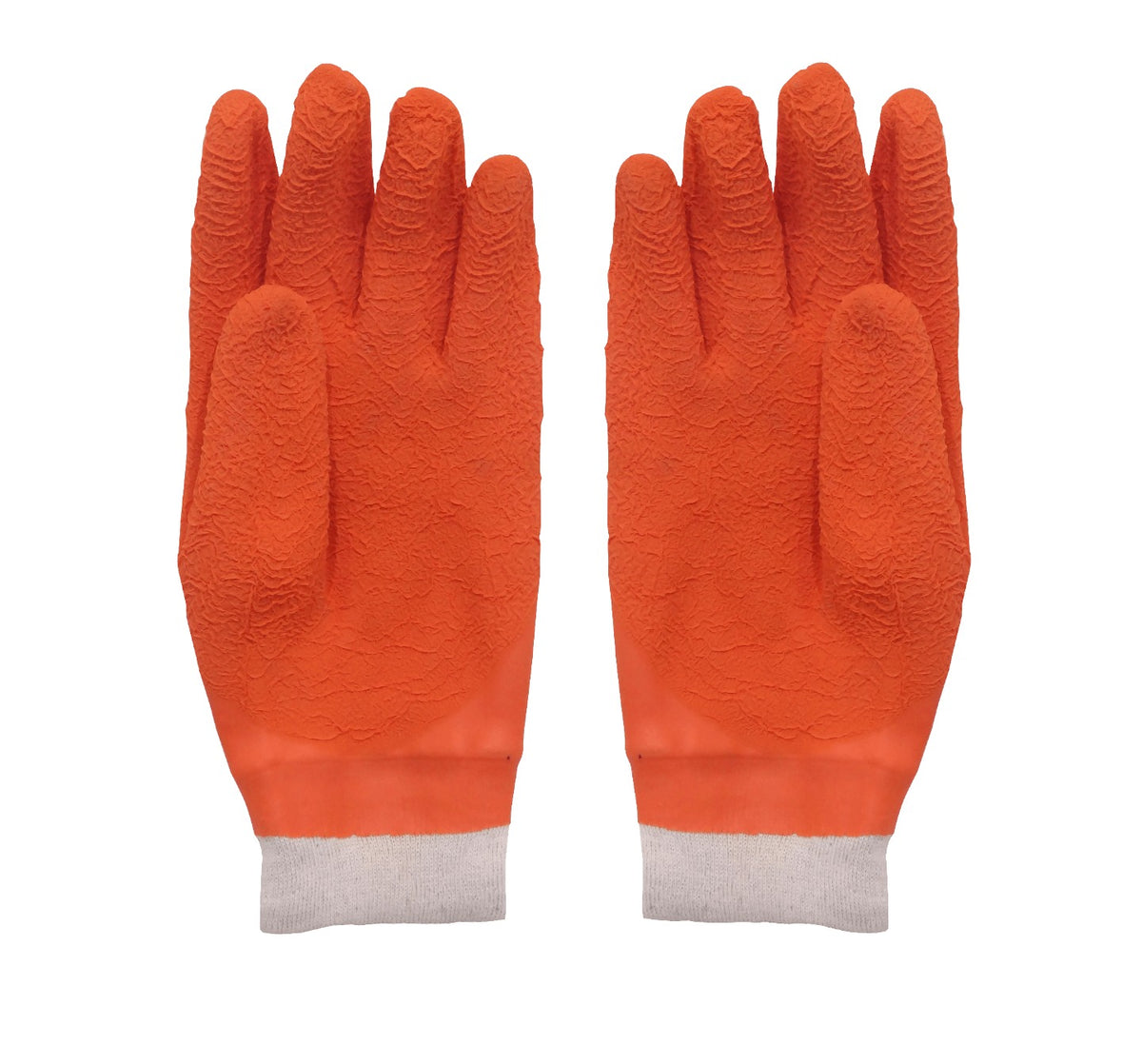 GUANTES-319 HARPON Naranja Par Guante Látex Multiuso Resistente-Corte Vidrio Madera 9-9,5