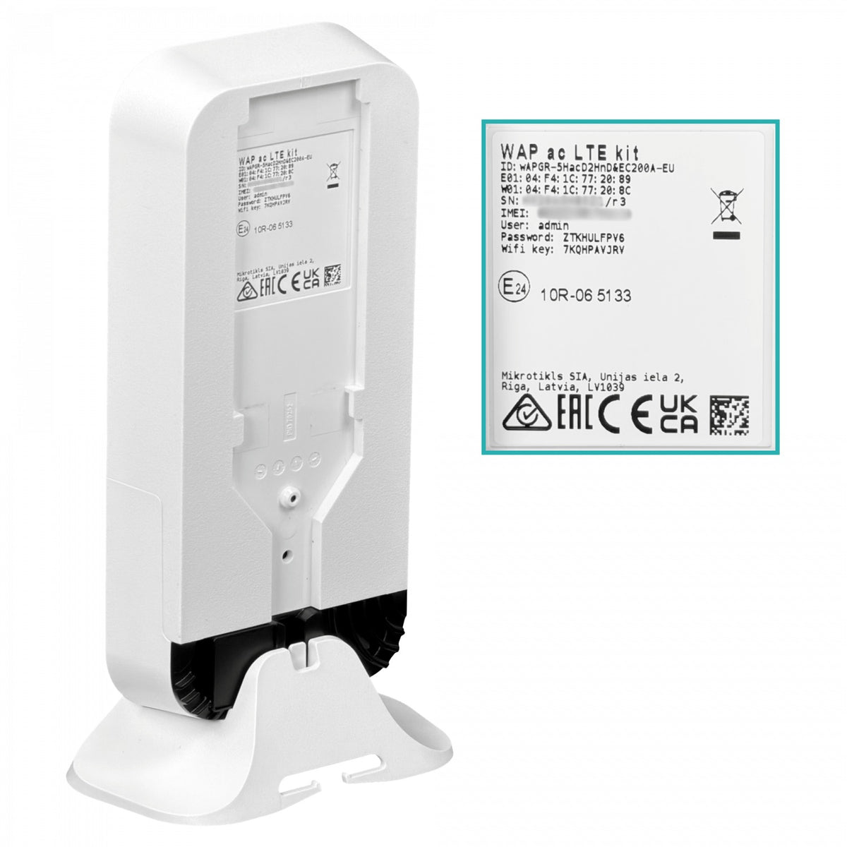 WAP-AC-LTE-KIT MIKROTIK Doble Banda 2,4/5GHz LTE Bandas 1-2-3-7-8-20-38-40 Ranura SIM U.FL 2x2-2,5dBi Puertos 2-1000 Nivel L4