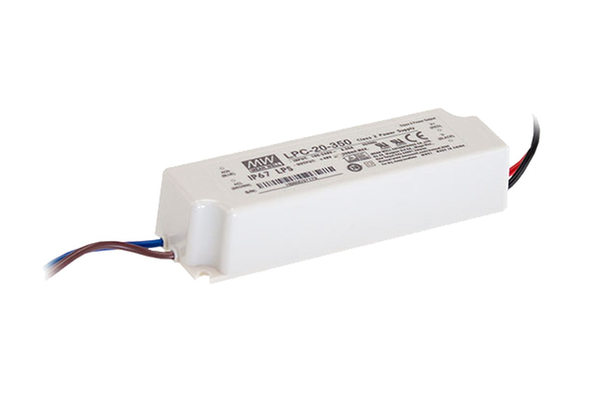Driver LED plástico corriente 20W LPC-20 - 350mA (comúnmente usado)