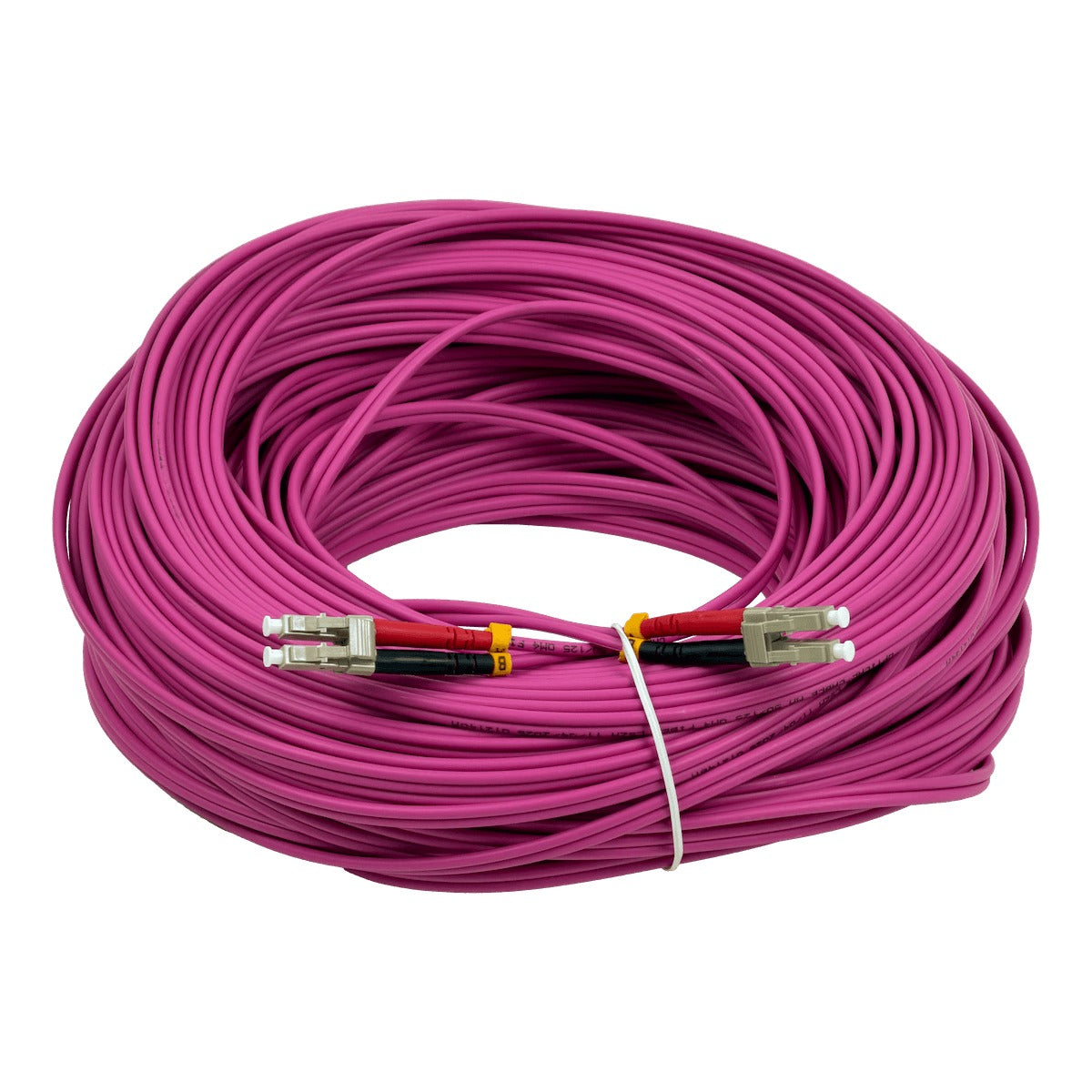 JF4LL50 Cable de fibra óptica dúplex multimodo OM4 LC-LC 50/125µm, diámetro 3mm, cubierta LSZH, 50 metros
