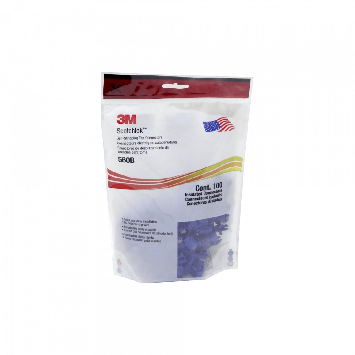 560B 3M 18-14AWG 0,75-1,5mm2 100-unid Conector Derivacion Aislado Scotchlok