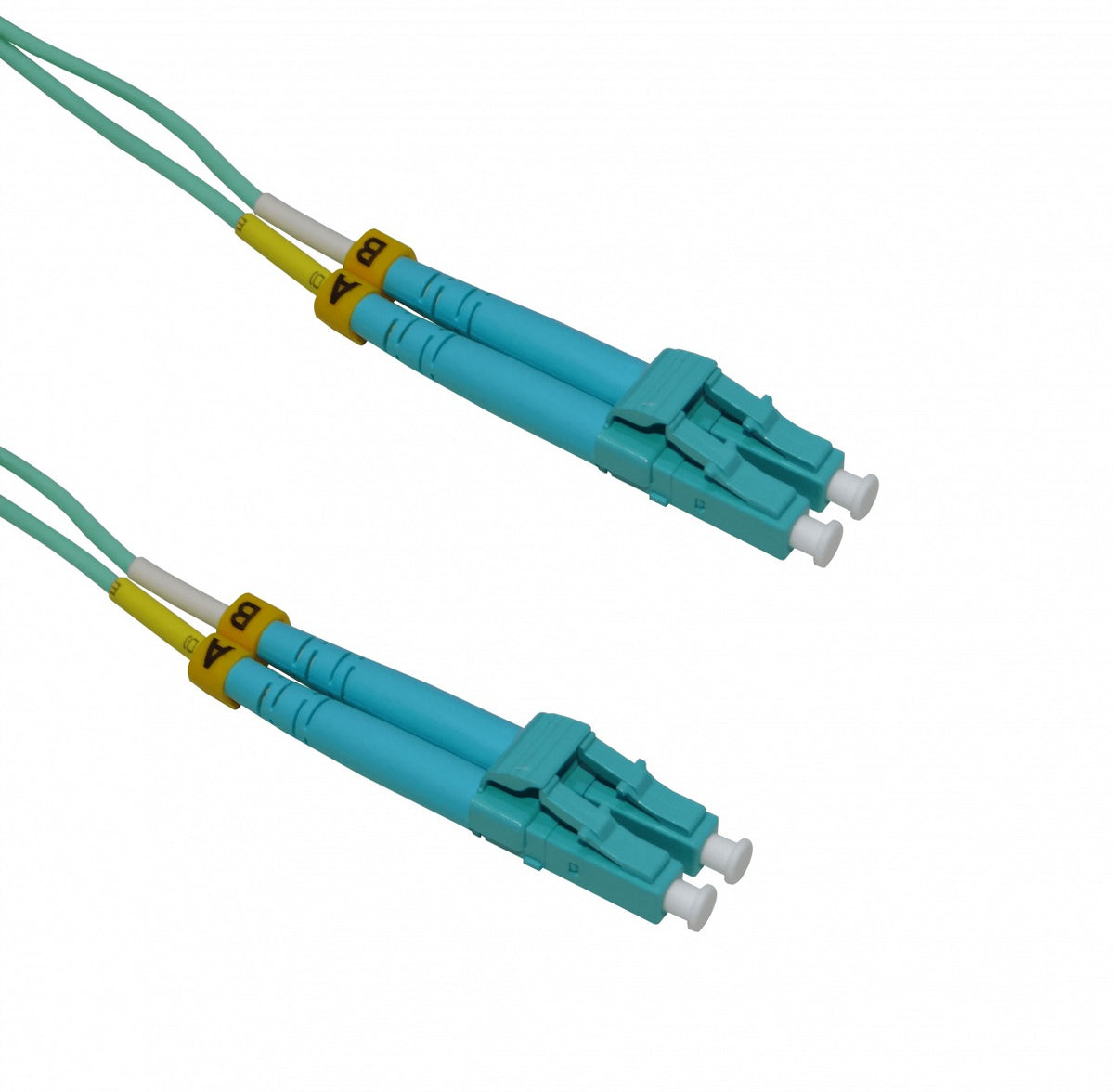 UOC-0.5. Cable de interconexión dúplex de fibra óptica multimodo UBIQUITI de 50 cm, con conectores LC a LC, núcleo de 50/125 µm, OM3 y cubierta de 2 mm.