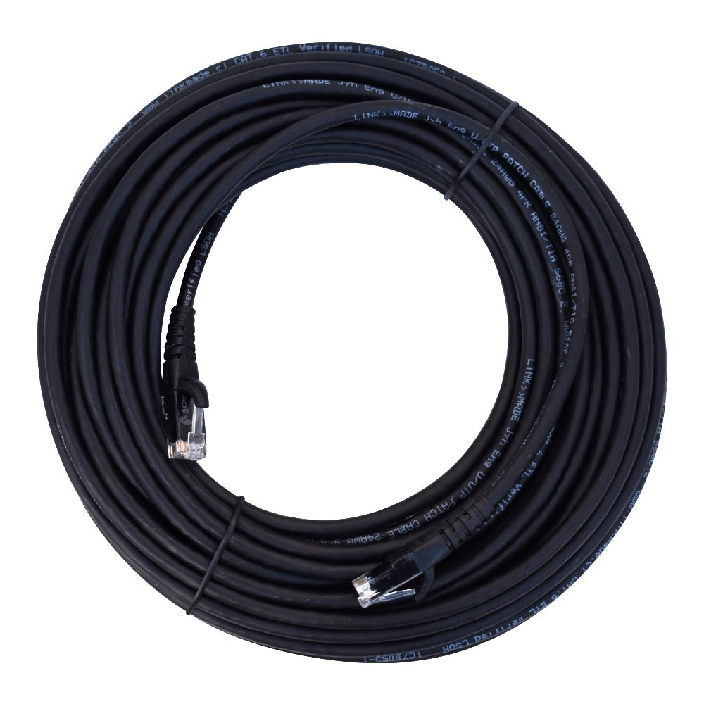 CP6N-150L LINKMADE 15 metros Cable de Parcheo Cat6 U/UTP Multiconductor Negro LSZH Moldeado