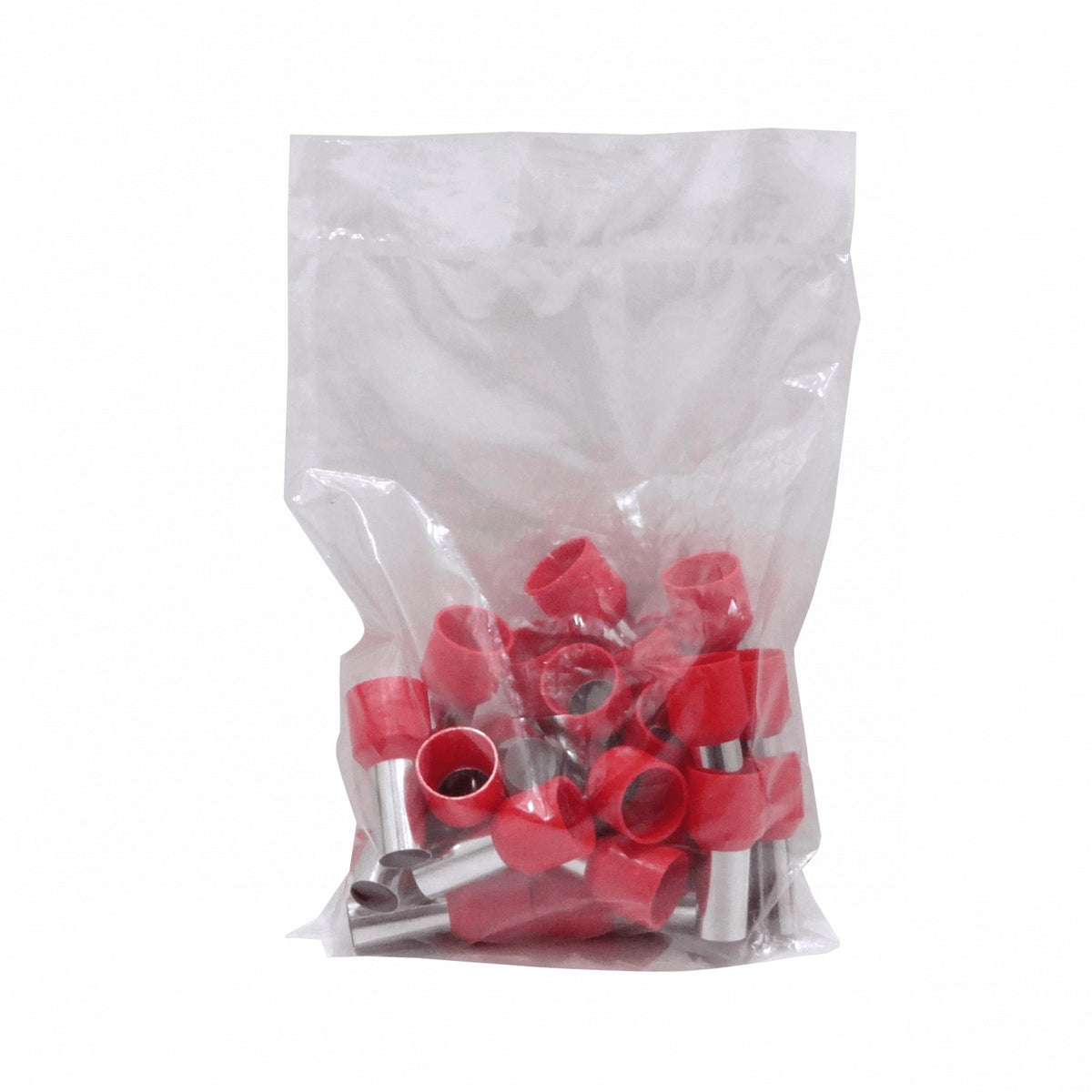 E35-16-R Terminal Ferrul Aislado de Color Rojo para Crimpar, Calibre AWG2 (35,0mm²) con 16 Hilos de 30,0mm, Paquete de 25 Unidades