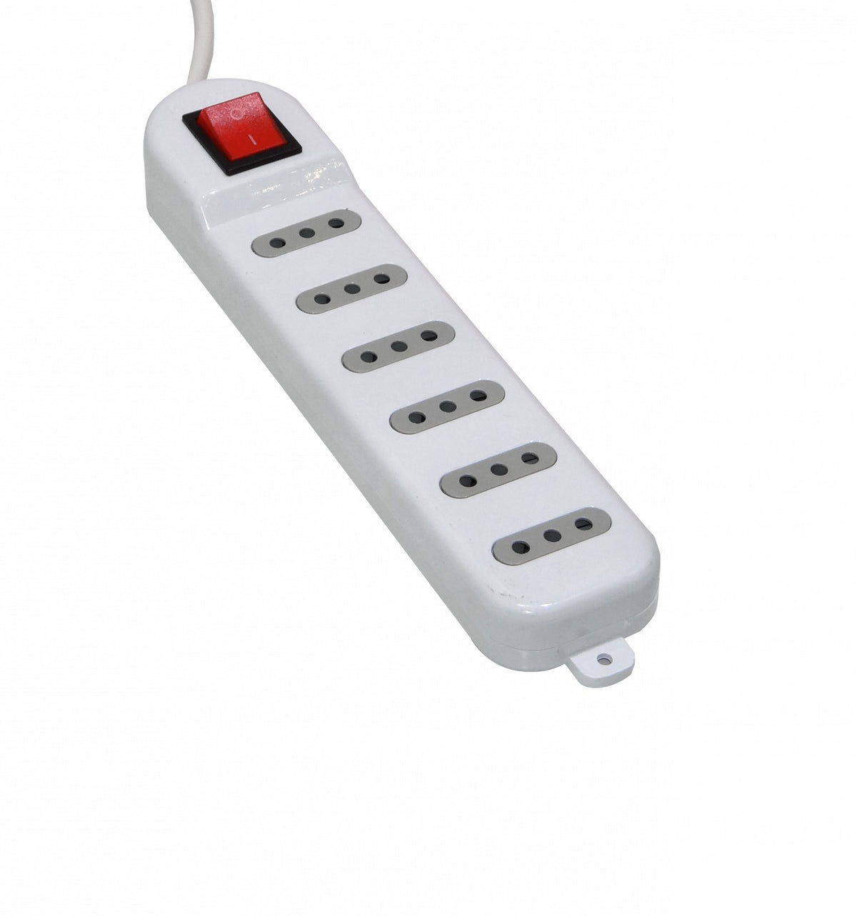 ELG-65K KALOP 5 metros 6-Tomas Prolongador Color Blanco 10A Regleta con Luz-Testigo Interruptor KL50234