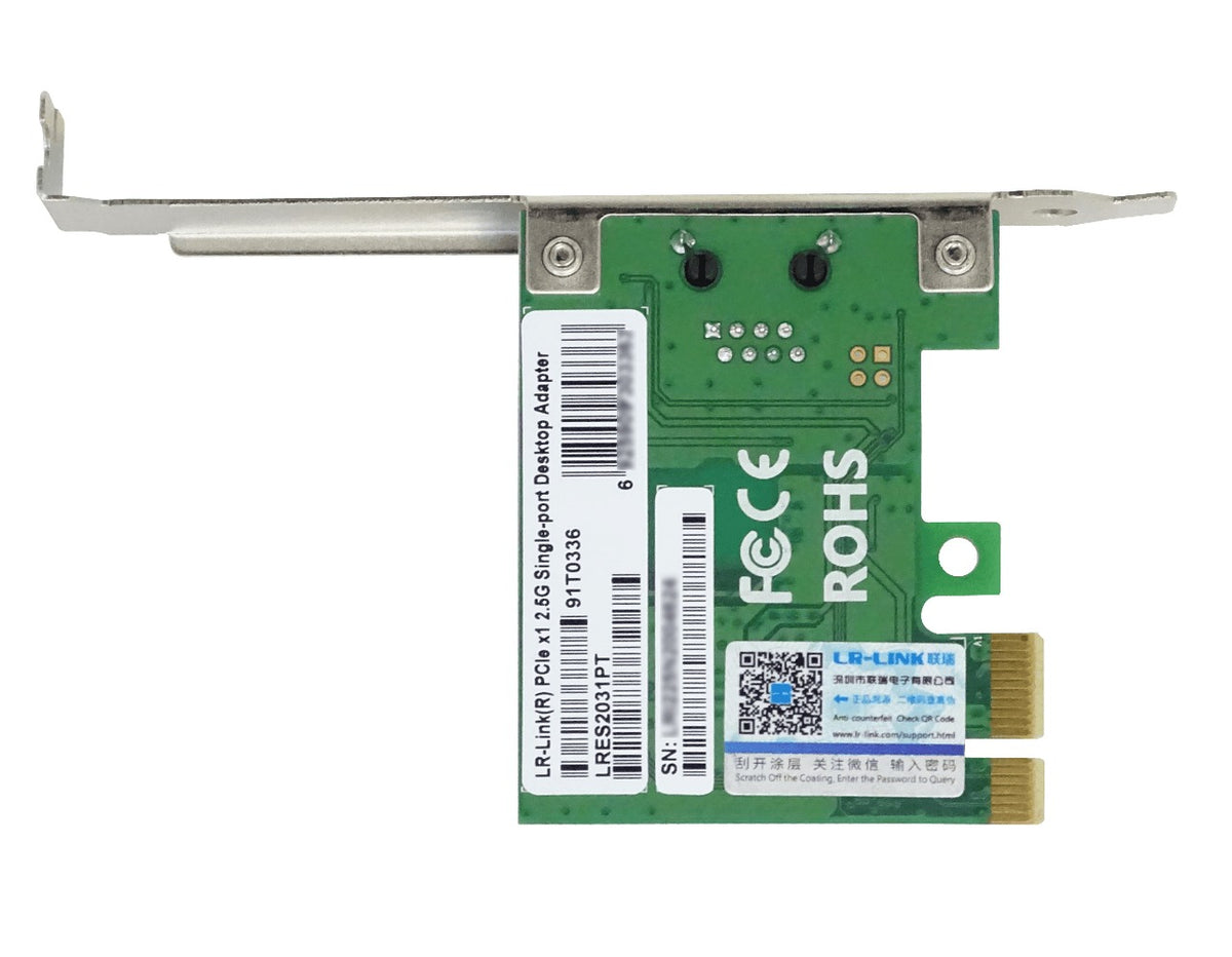 PCIE-2500 LRLINK 1-2500-RJ45 PCIe-x1 Adaptador de Red 2.5gbps Cobre Intel I225