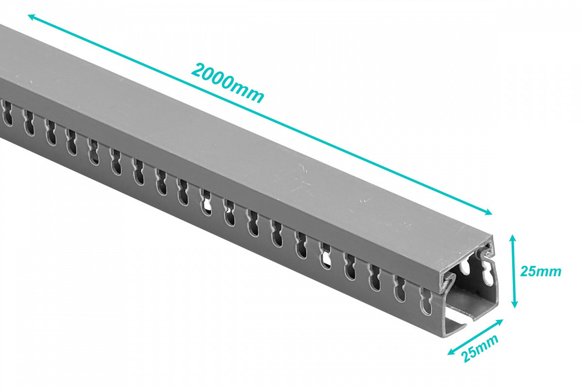 RAD-E2 Conducto Ranurable 2mt x 25x25mm Gris destinado a Cuadro Eléctrico