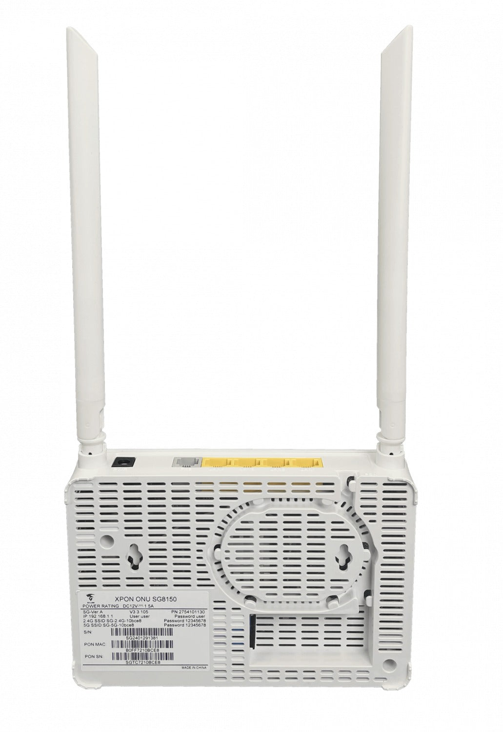 SG8150-LIQ USADO ONU WiFi5 requiere-12VDC XPON 2,4/5GHz RJ11-FXS 4-1000 SC/UPC 2-USB-A