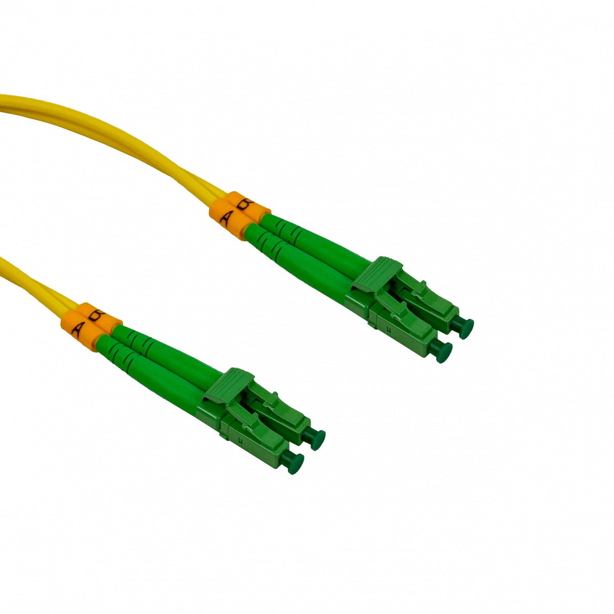 JFSBB2. Cable puente de fibra óptica monomodo dúplex SM de 2 metros LC/APC a LC/APC, diámetro 3.0 mm, núcleo/revestimiento 9/125