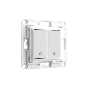 Tapa Interruptor de Pared Shelly Wall Switch 2 de 2 Botones para Relés Shelly - Negro