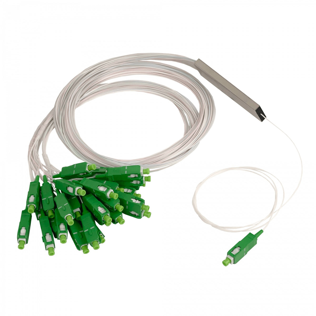 SPLITTER-32A Repartidor Óptico PLC 1x32 SC/APC para Redes GEPON/GPON Fibra G657A1 0,9mm Rango 1260-1650nm