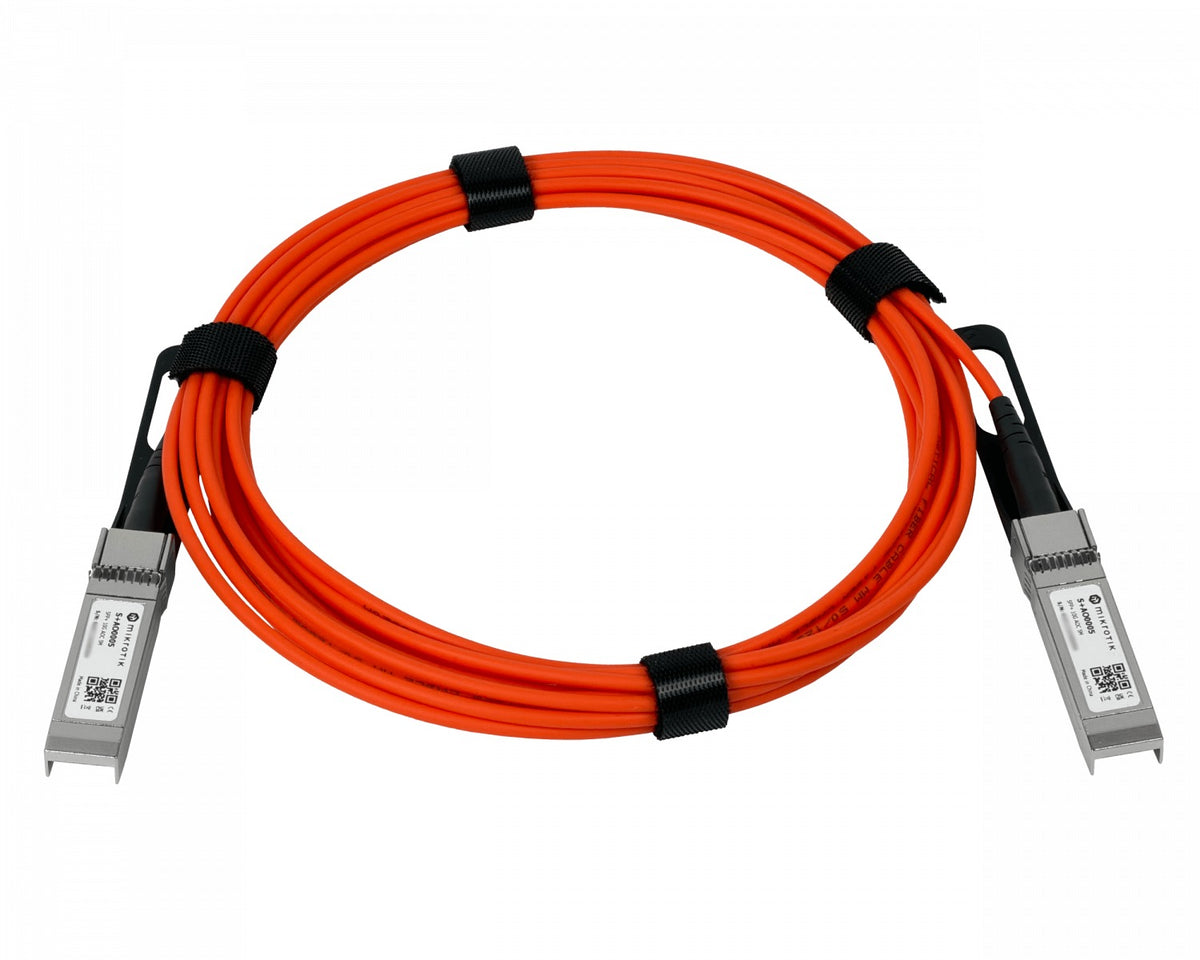 S+AO0005 MIKROTIK Cable Óptico Activo SFP+10G 5mt para Backbone AOC