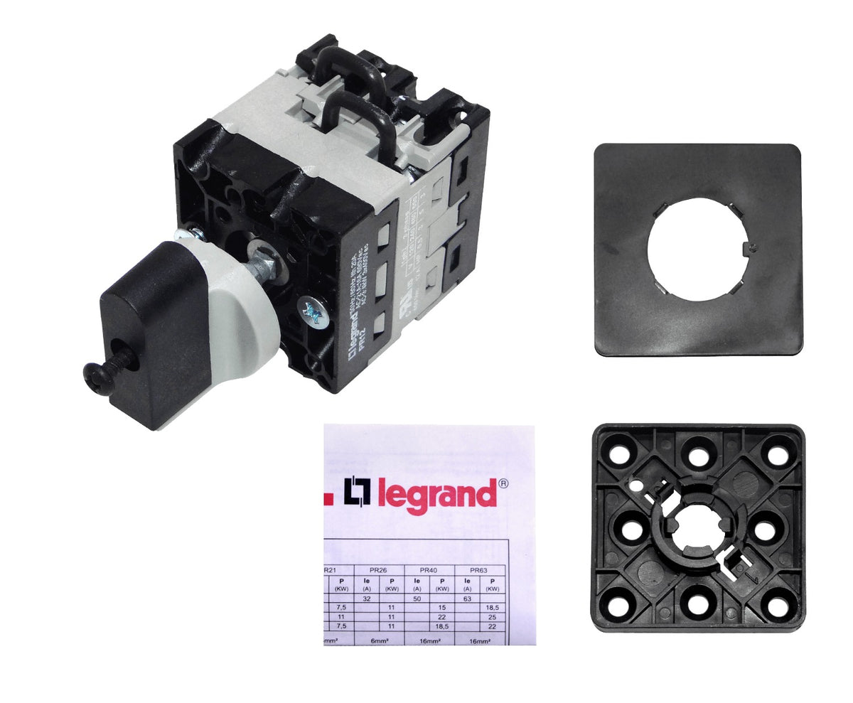 27491 LEGRAND Conmutador de Fase Interruptor 1-0-2 16A 500V 3-posiciones