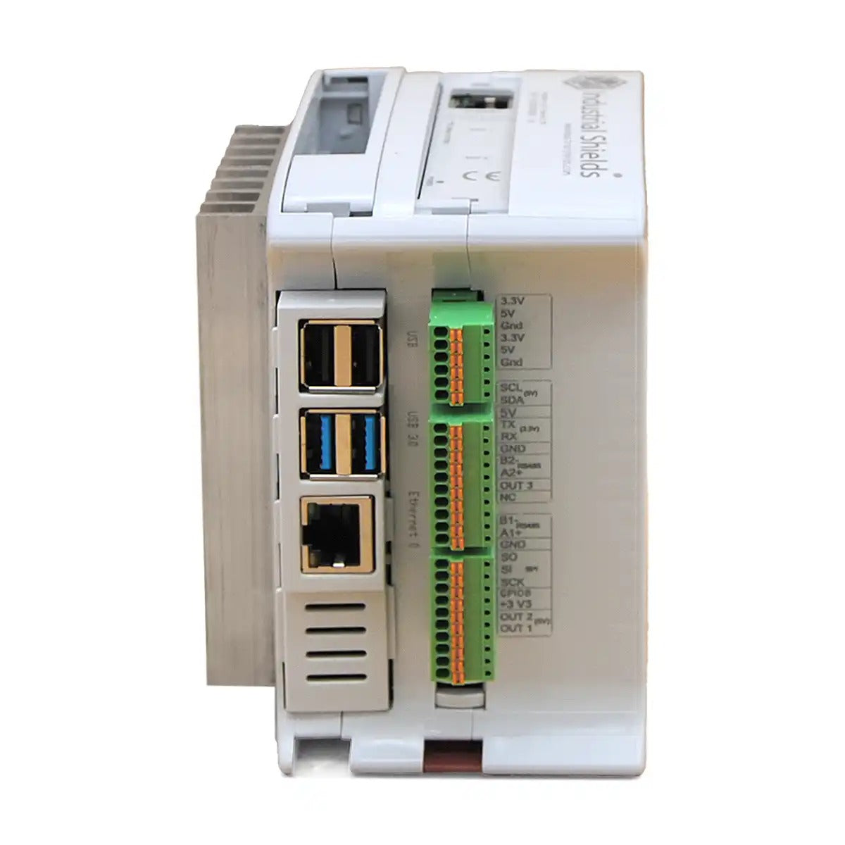 Controlador Lógico Programable basado en Raspberry Pi con puerta de enlace CPU, sistema de alimentación ininterrumpida incorporado y doble puerto Ethernet
