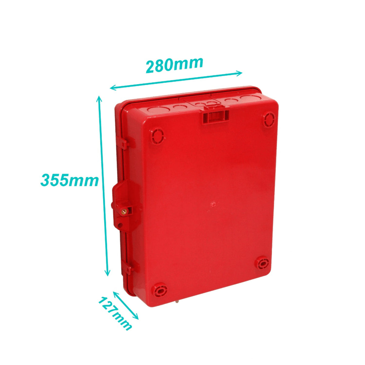 NP141105RV ALTELIX Con Ventilación Roja 355x280x127mm IP55 Gabinete para Exteriores NEMA3 PC+ABS