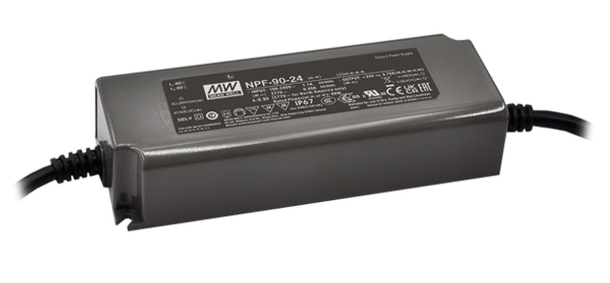 Driver LED plástico voltaje PFC IP67 90W NPF-90 - 15V