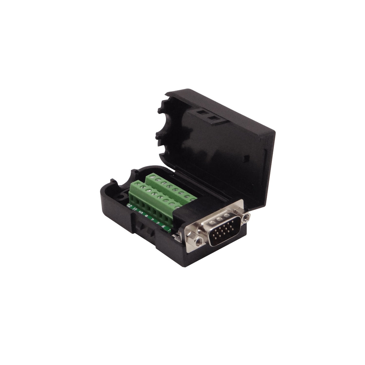 VGA-M-T Conector DB15-VGA MACHO 15-pines Atornillable HD15 con Cubierta DE-15/M 31mm