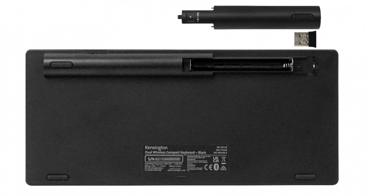 WIRELESS-K KENSINGTON Teclado Sin Cables 2,4Ghz BT v3.0/5.0 Negro USB incluye/2-AAA