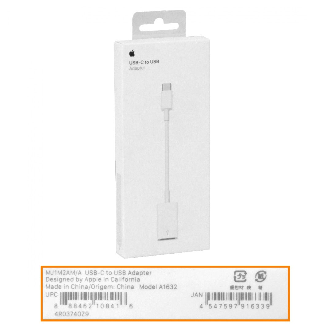 CH0-A APPLE Cable Original USB-C Macho a USB-A Hembra de 8cm Modelo A1632