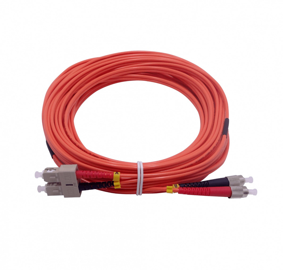 JFMCF10 Latiguillo de fibra óptica multimodo OM1 dúplex SC-FC 10 metros 62.5/125µm LSZH