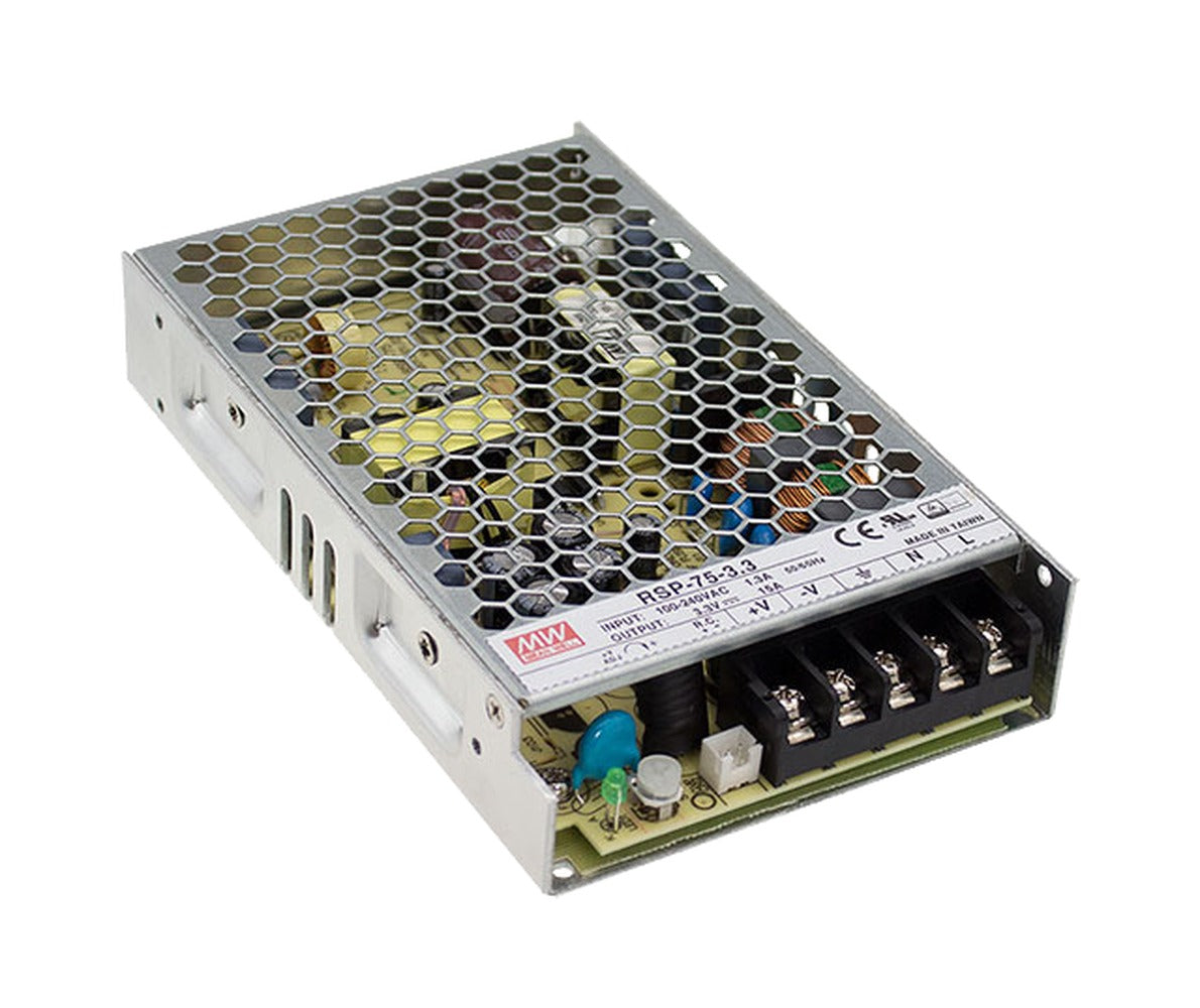 Fuente de poder Gabinete PFC 75W 1 Salida RSP-75 - 12V