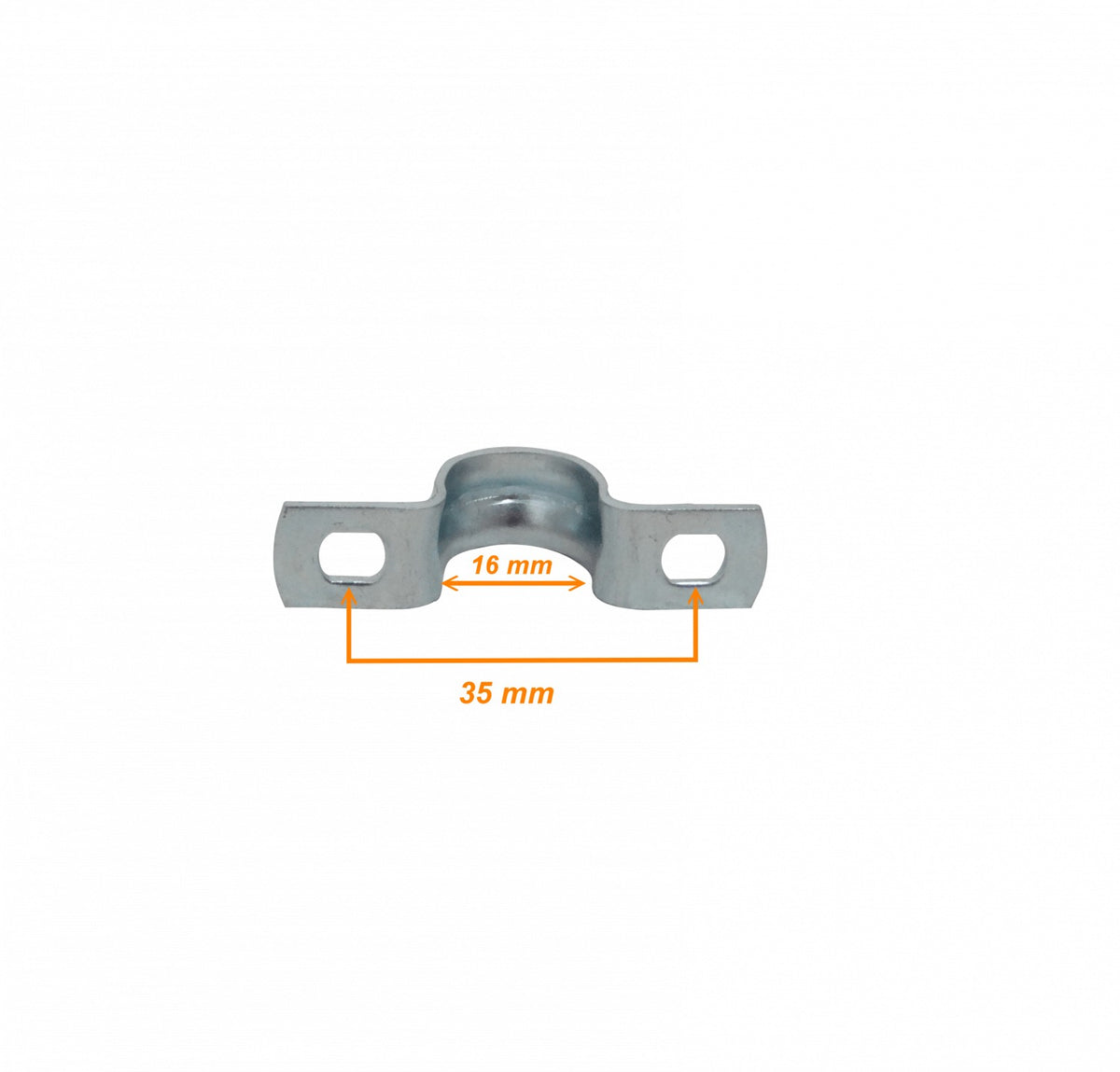 EMT16-A2 16mm abrazadera 2-Orificios Sujeción 1,2x12mm Grapa para-Tubo Conduit Rígido Metálico