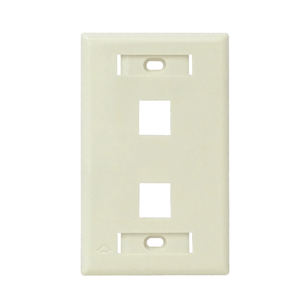 FP2WF FURUKAWA Placa frontal plana blanca para 2 conectores Keystone de 70x114mm ref. 35050017
