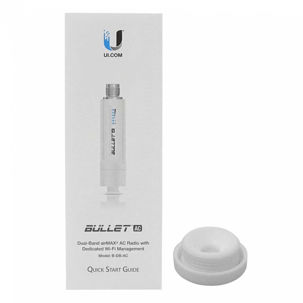 BULLET-AC. Punto de acceso para exteriores UI de doble banda 2,4/5 GHz, requiere PoE 15-24 V, requiere antena 1-N-M B-DB-AC UBIQUITI