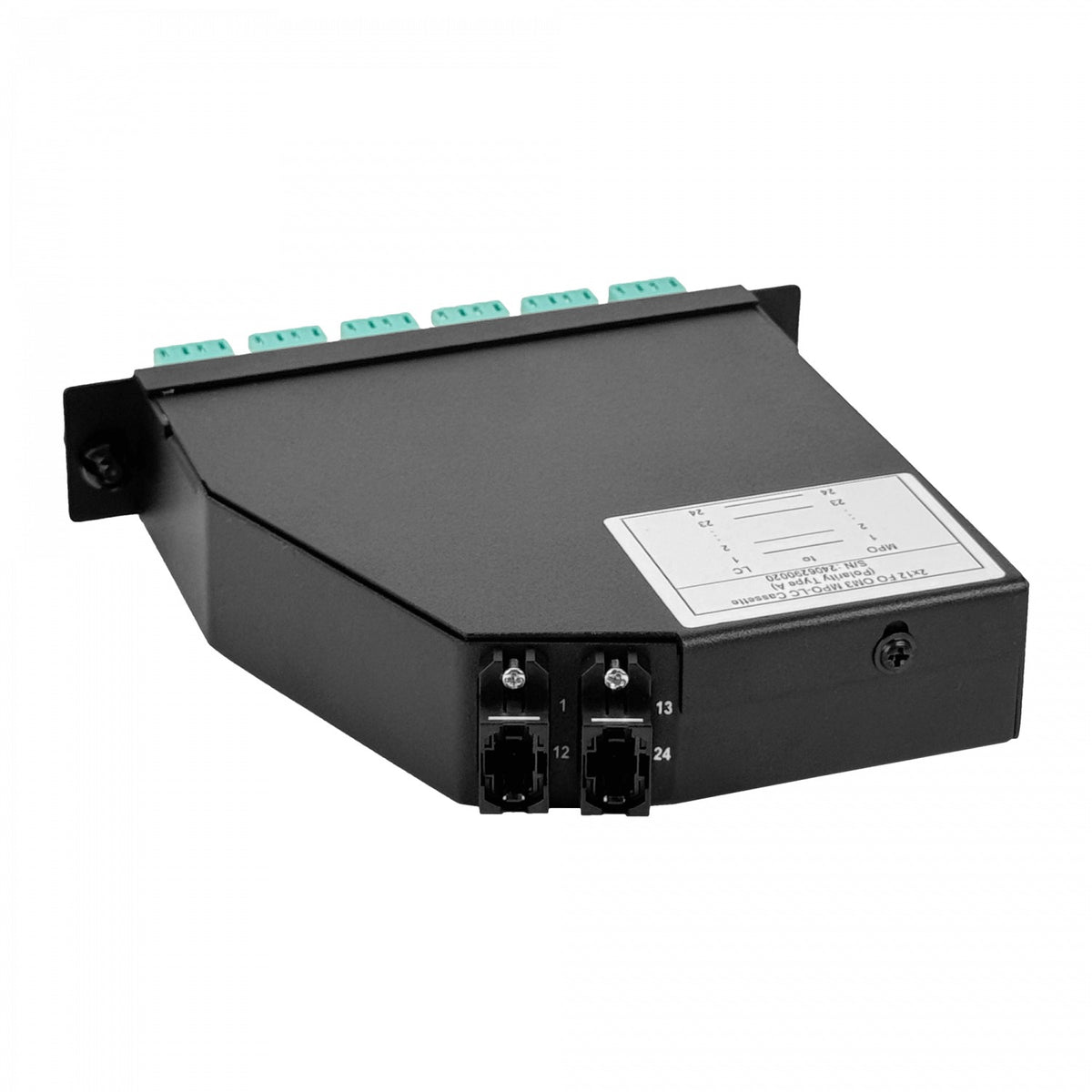 CALCOM3 OM3 24-LC 2-MPO/M Casete para/1U-3P 130mm Fibra Pre-ensamblada