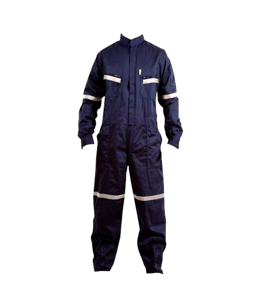 OVEROL-XLA XL Azul 48/50 Alt180cm Mameluco Poplin Cintas-Reflectantes Poliester