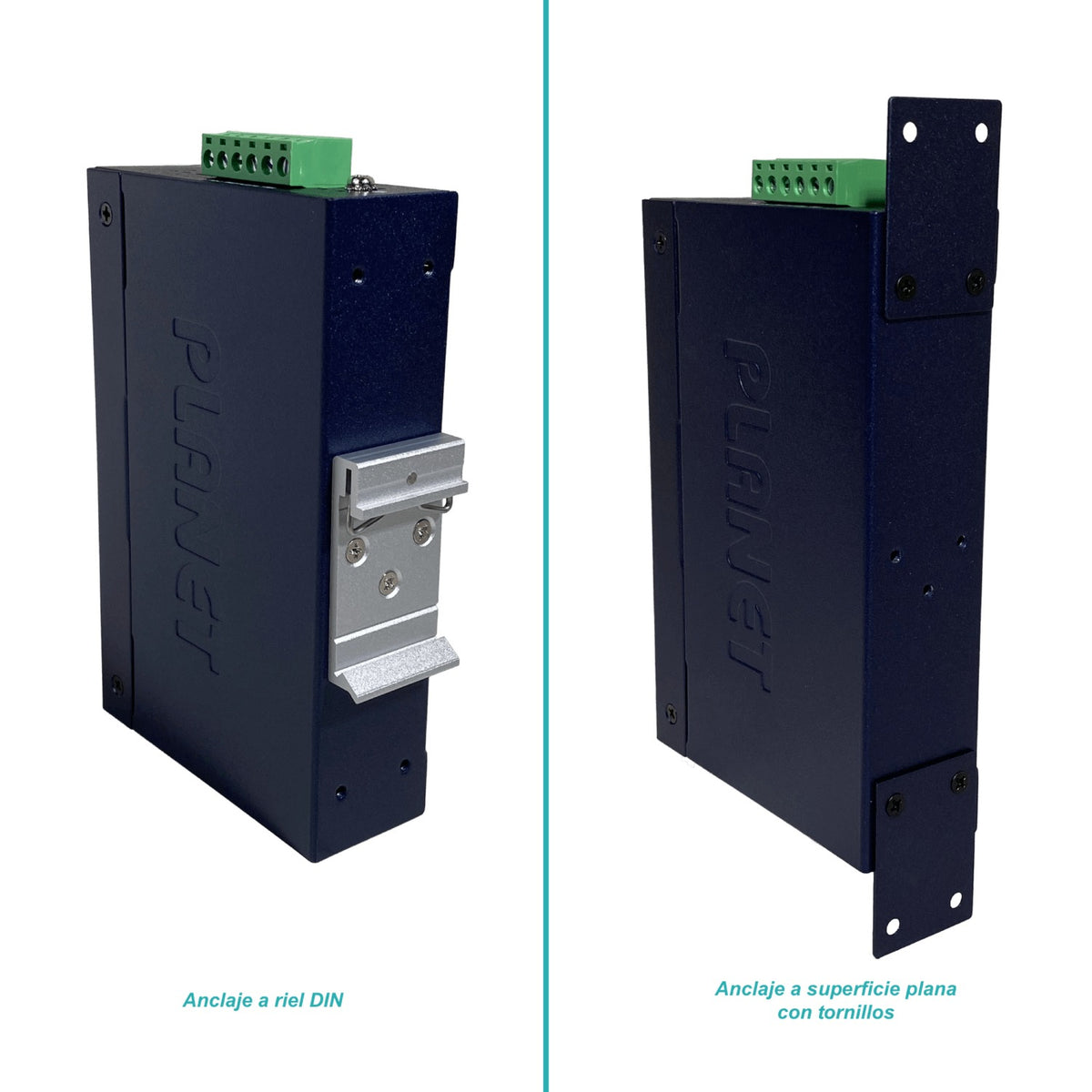 ISW-621TF PLANET 4-Puertos-100 2-Ranuras-SFP-100 Conmutador Industrial no-Gestionable Carril-DIN 12-48VDC/24