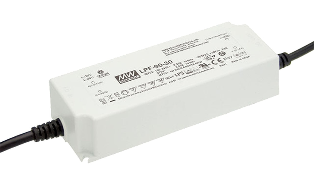 Driver LED plástico voltaje PFC IP67 90W LPF-90 - 54V