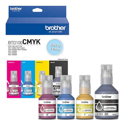 Brother BTD100CMYK cartucho de tinta 4 pieza(s) Original Rendimiento estándar Negro, Cian, Magenta, Amarillo