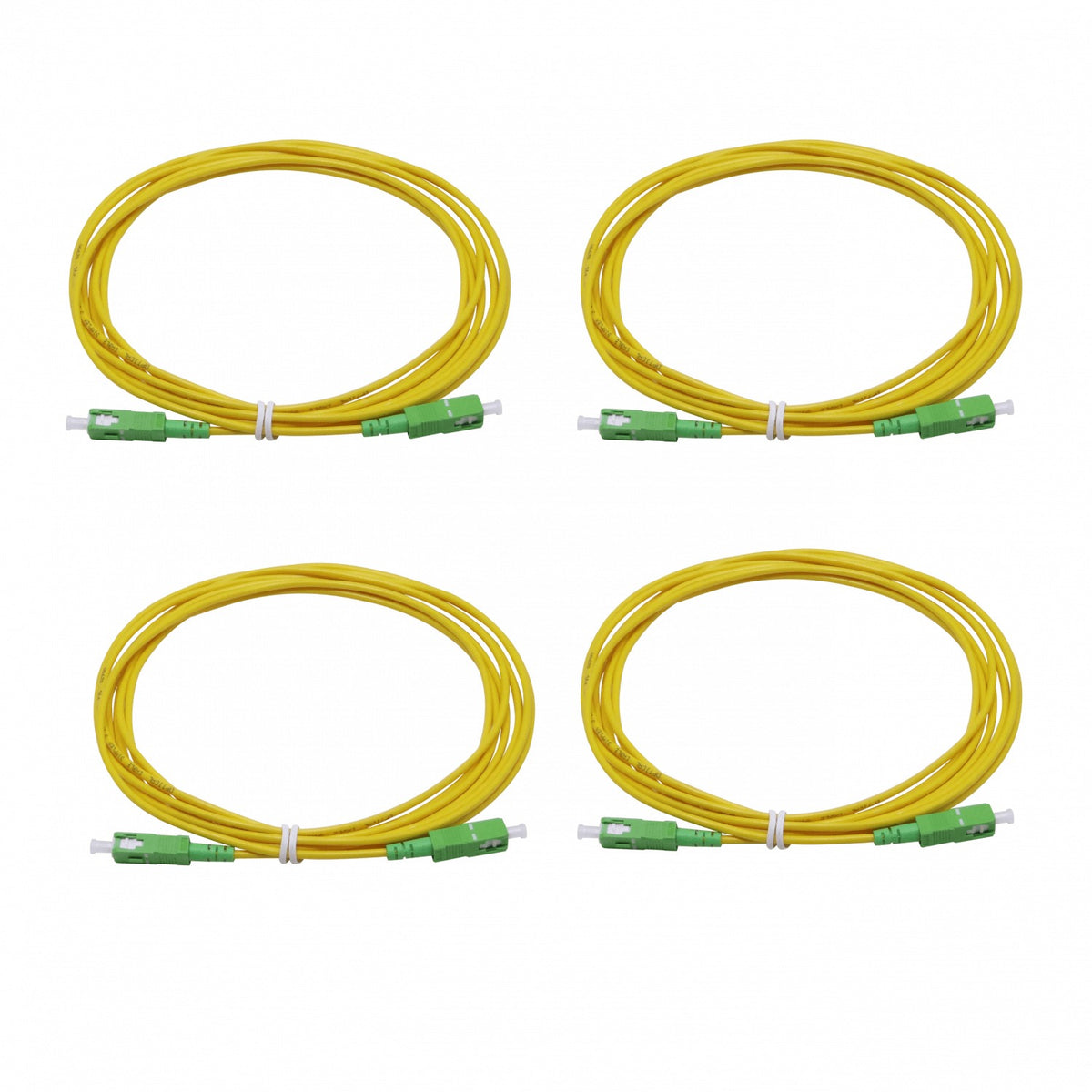 JFSAA3X-4 Pack de 4 latiguillos simplex monomodo SC/APC-SC/APC de 3 metros con cable de 3.0mm